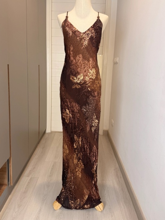 Shaina June Dresses & Skirts - Rare Vintage Y2K Shaina June Beaded Silk Burnout Fairy Prom Dress